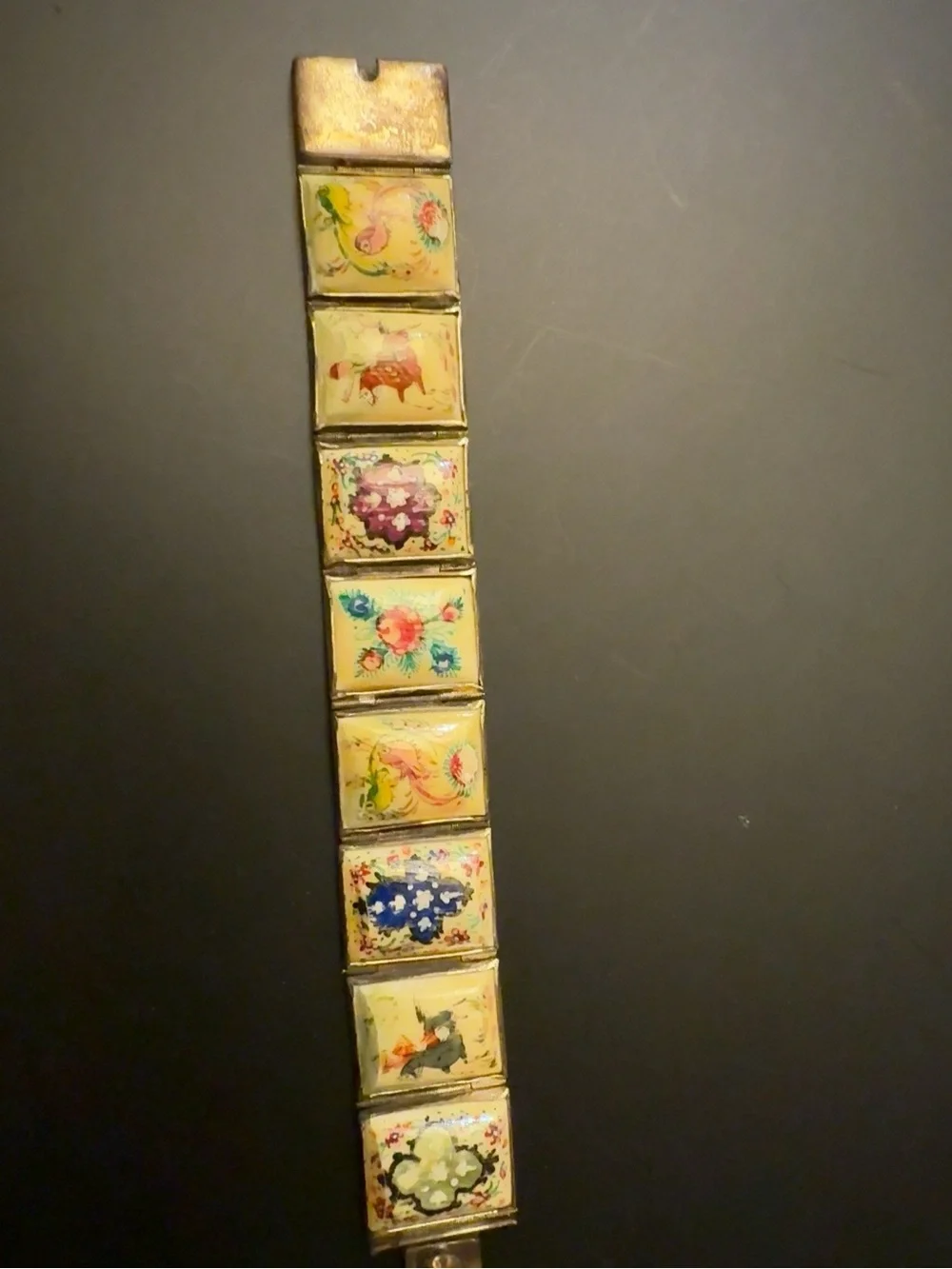 Hand-Painted Yellow Floral Tile Wall Hanging - Unbranded